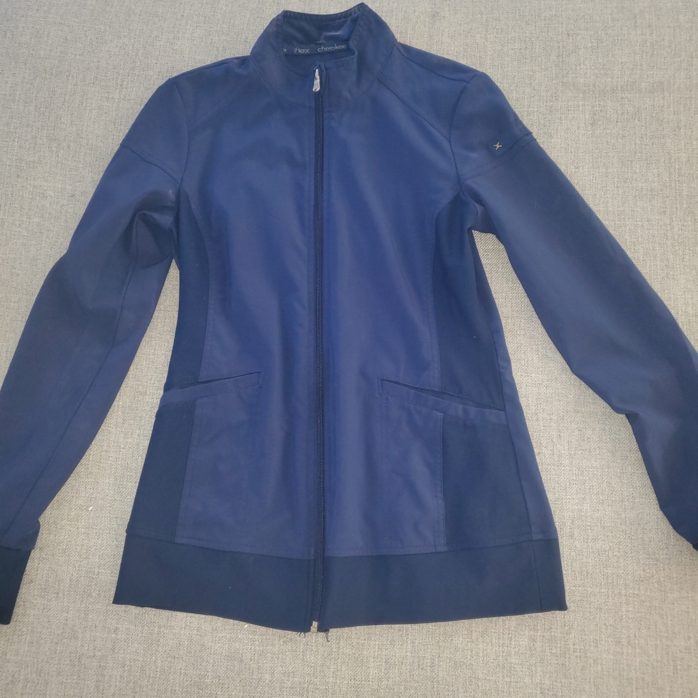 Cherokee Flex Navy Scrub Jacket
